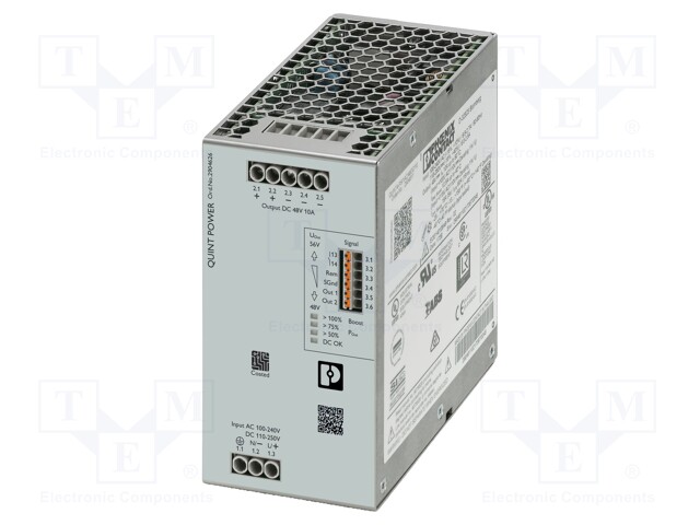 Power supply: switched-mode; Mounting: DIN; IP20