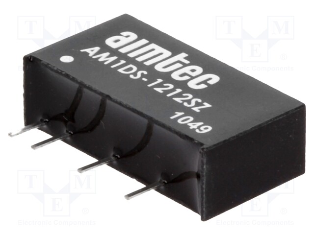 Converter: DC/DC; 1W; Uin: 10.8÷13.2V; 12VDC; Iout: 83mA; SIP7; 2.2g