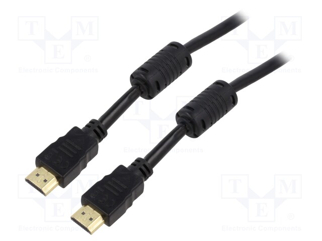 Cable; HDCP 2.2,HDMI 2.0; HDMI plug,both sides; 1m; black
