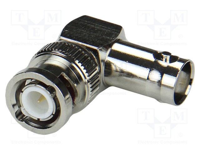 Adapter; BNC socket,BNC plug,angled; 50Ω; 4GHz