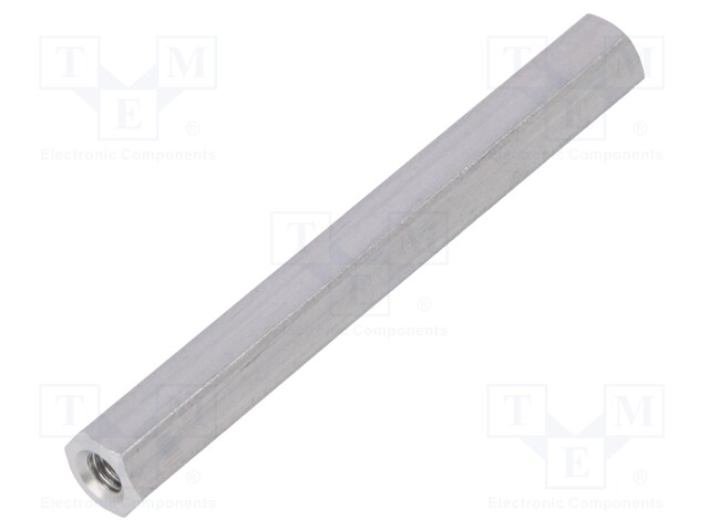 Screwed spacer sleeve; Int.thread: M4; 60mm; hexagonal; aluminium