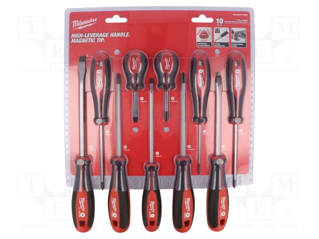 Kit: screwdrivers; Phillips,Pozidriv®,slot; 10pcs.