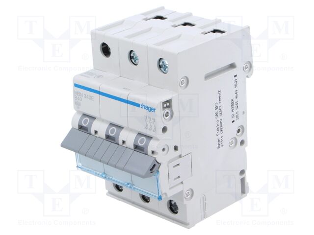 Circuit breaker; 230/400VAC; Inom: 40A; Poles: 3; DIN; Charact: B