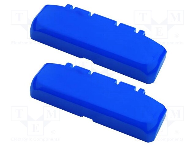 Hinge; polycarbonate; Series: BOCUBE; blue; 2pcs; UL94V-0