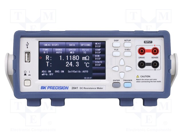 Meter: resistance; TFT 4,3" (480x272) 5,5 digit; Resol: 1uΩ