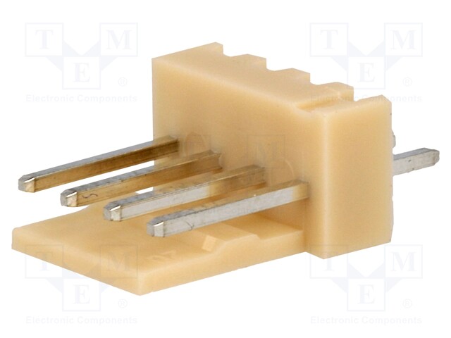 Socket; wire-board; male; NS25; 2.54mm; PIN: 4; THT; 250V; 3A; tinned