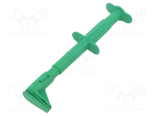 Clip-on probe; crocodile; 5A; 1kVDC; green; Grip capac: max.25mm