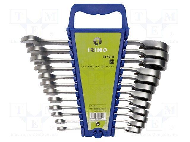 Wrenches set; combination spanner,with ratchet; 12pcs.