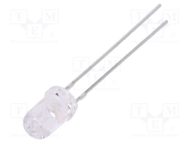 LED; 5mm; orange; 5000÷8000mcd; 20°; Front: convex; No.of term: 2