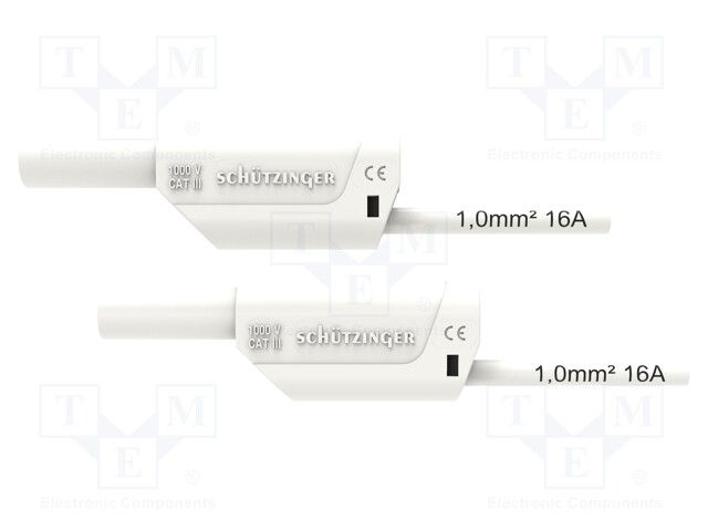 Test lead; 16A; 4mm banana plug-4mm banana plug; Urated: 1kV