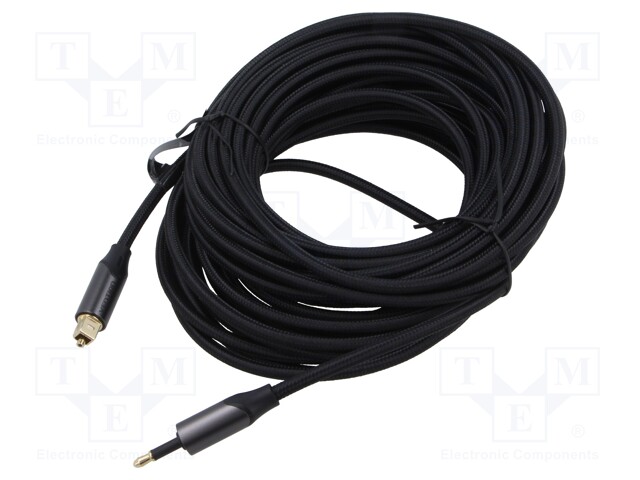 Cable; Toslink 3,5mm Mini plug,Toslink plug; 10m; black; PVC