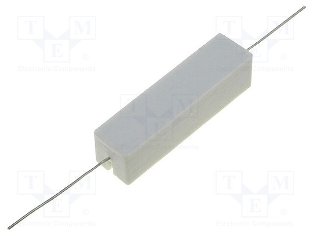 Resistor: wire-wound; cement; THT; 300mΩ; 15W; ±5%; 48x13x13mm