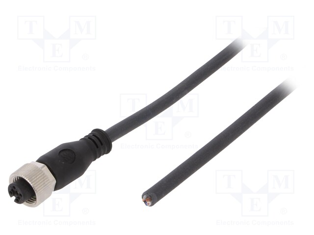 Connection lead; M12; PIN: 5; straight; 5m; plug; 125VAC; 4A; female