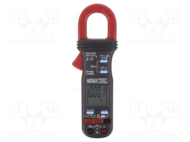 AC digital clamp meter; Øcable: 26mm; LCD (6000); VDC: 0÷600V