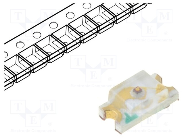 LED; SMD; 0603; red; 15÷50mcd; 1.6x0.8x0.6mm; 120°; 1.6÷2.4V; 5mA