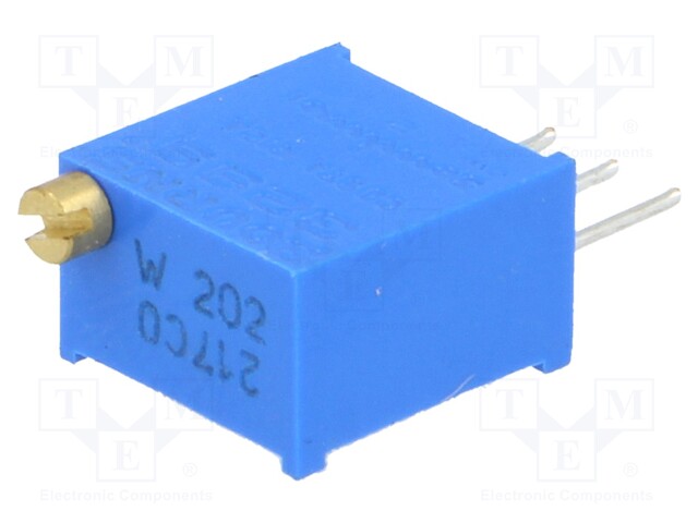 Potentiometer: mounting; multiturn; 2kΩ; 500mW; THT; ±10%; linear