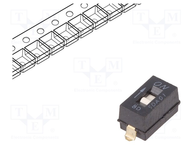 Switch: DIP-SWITCH; Poles number: 1; OFF-ON; 0.025A/24VDC; Pos: 2