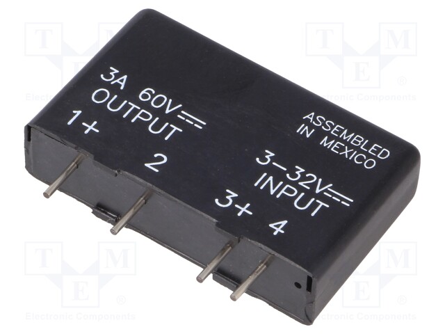 Relay: solid state; Ucntrl: 3÷32VDC; 3A; 3÷60VDC; THT; SIP; -40÷80°C