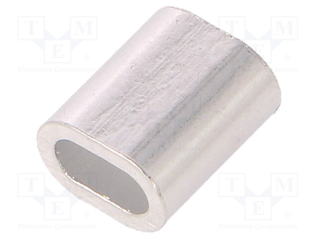 Ferrule; aluminium; for rope; Ørope: 2.5mm