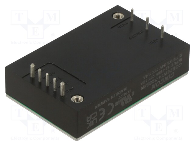 Converter: DC/DC; 75W; Uin: 12÷160V; Uout: 54VDC; Iout: 1.4A; 66g