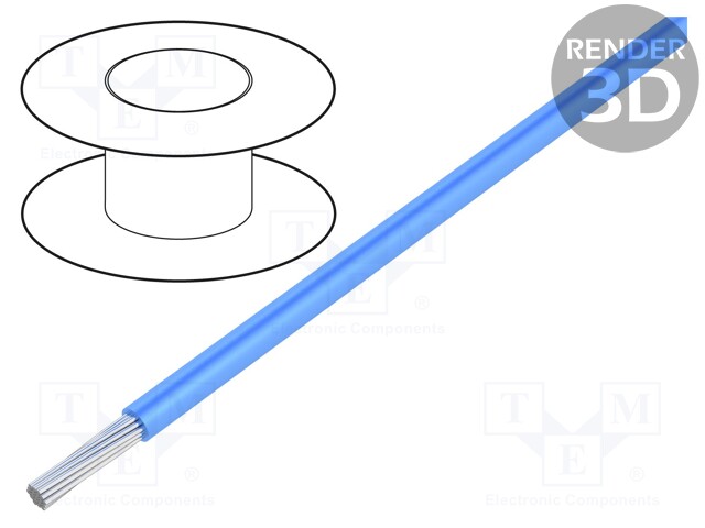 Wire; ÖLFLEX® HEAT 180 SiF; stranded; Cu; 0.5mm2; silicone; blue