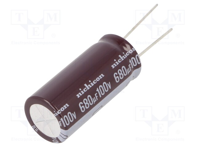 Capacitor: electrolytic; low impedance; THT; 680uF; 100VDC; ±20%