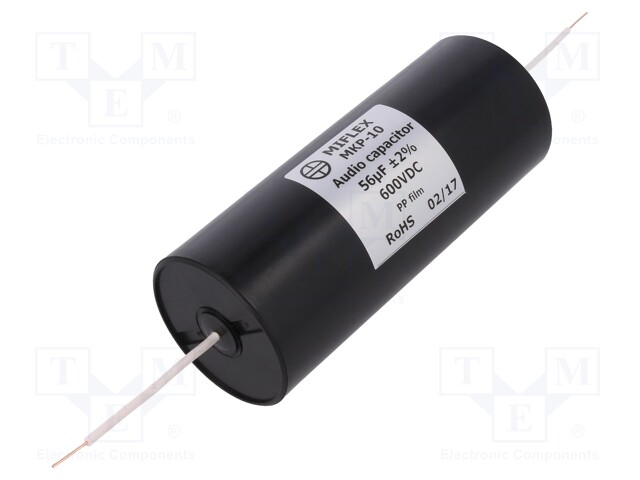 Capacitor: polypropylene; 56uF; 600VDC; ±2%; Ø50x119mm; -25÷85°C