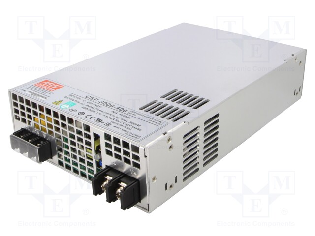 Power supply: switched-mode; modular,programmable; 3000W; 400VDC