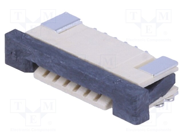 Connector: FFC (FPC); horizontal; PIN: 6; ZIF; SMT; tinned; 30mΩ