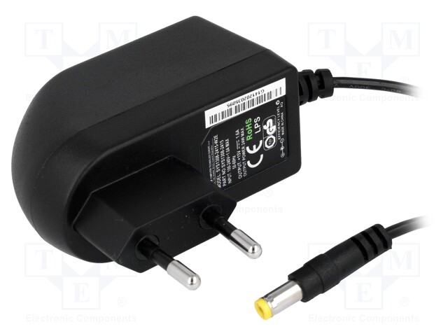 Power supply: switched-mode; 15VDC; 1.6A; Out: 5,5/2,1; 24W; 0÷40°C