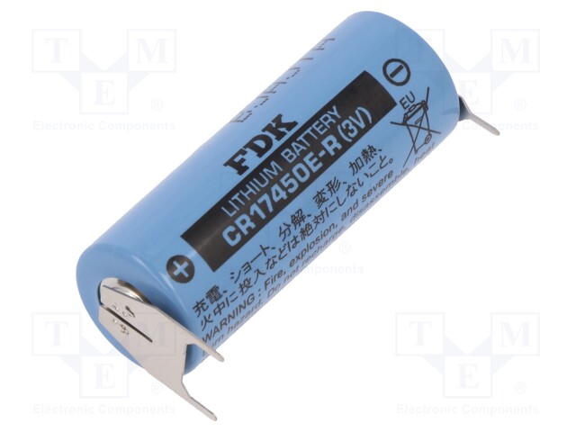 Battery: lithium; 3V; 4/5A,CR8L; 3pin,positive pole:  2pin