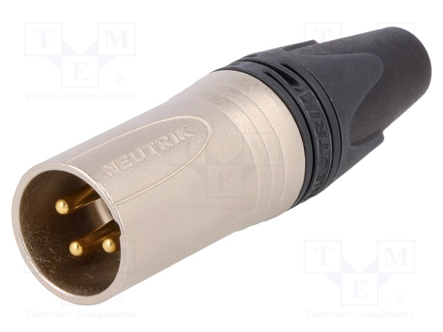 Plug; XLR; male; PIN: 3; straight; shielded; for cable; soldering; 5A