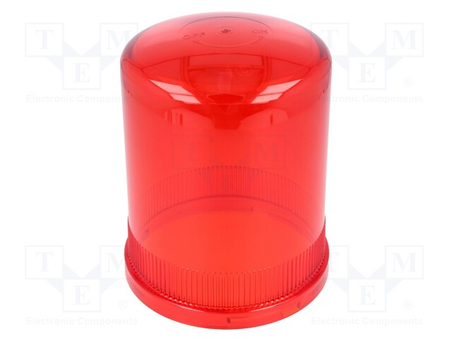 Signallers accessories: cloche; red; IP65; Ø150x205mm; Mat: ABS