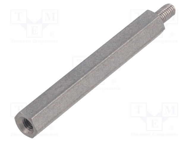 Screwed spacer sleeve; Int.thread: M3; 40mm; Ext.thread: M3