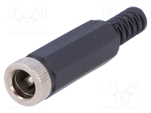 Plug; DC supply; male; 5,5/2,5mm; 5.5mm; 2.5mm; for cable; straight