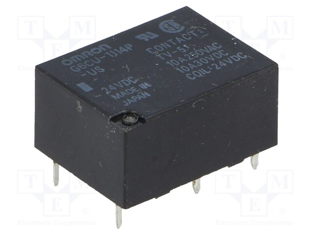 Relay: electromagnetic; SPST-NO; Ucoil: 24VDC; 10A/250VAC