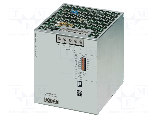 Power supply: switched-mode; Mounting: DIN; IP20; -25÷70°C