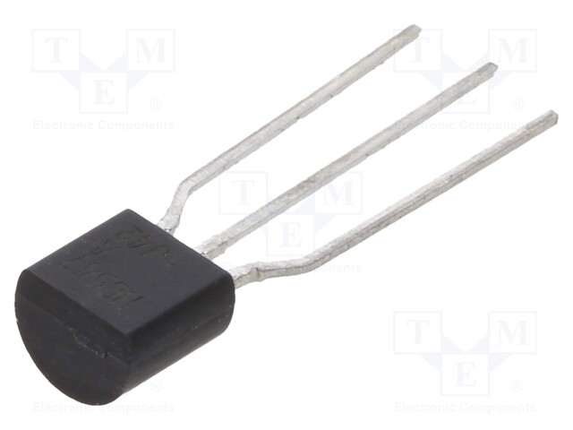 Transistor: NPN; bipolar; 65V; 100mA; 500mW; TO92