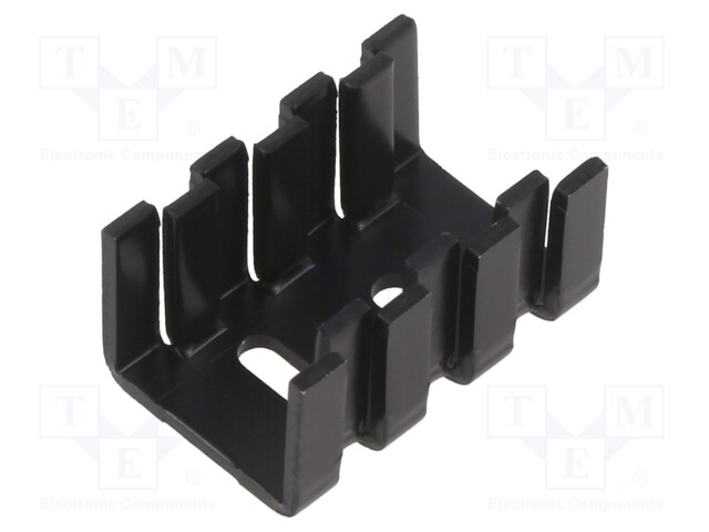 Heatsink: extruded; U; black; L: 28mm; W: 18.5mm; H: 15mm; 17K/W