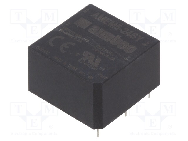 Converter: AC/DC; 5W; Uout: 24VDC; Iout: 0.2A; 78%; Mounting: PCB