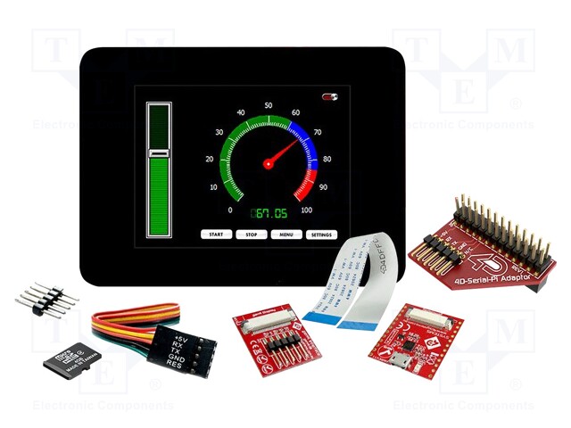 Dev.kit: with display; TFT; 3.2"; 240x320; Display: graphical; 32kB