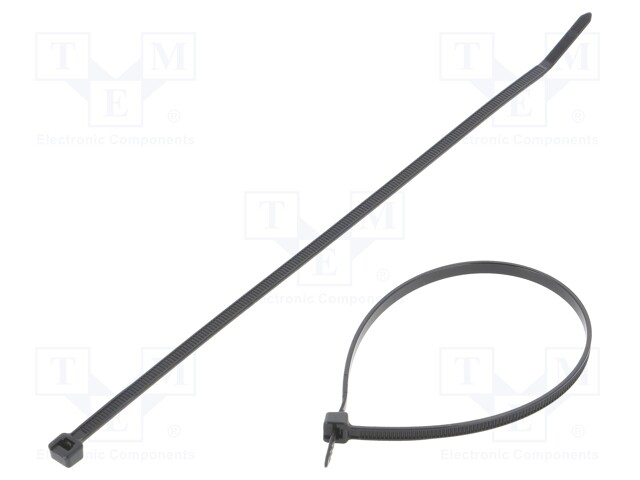 Cable tie; L: 203mm; W: 3.6mm; polyamide; 178N; black; Ømax: 51mm