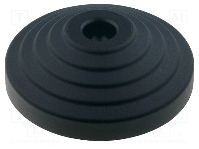 Foot; Base dia: 80mm; polyamide; H: 24mm; Mount.hole diam: 14mm