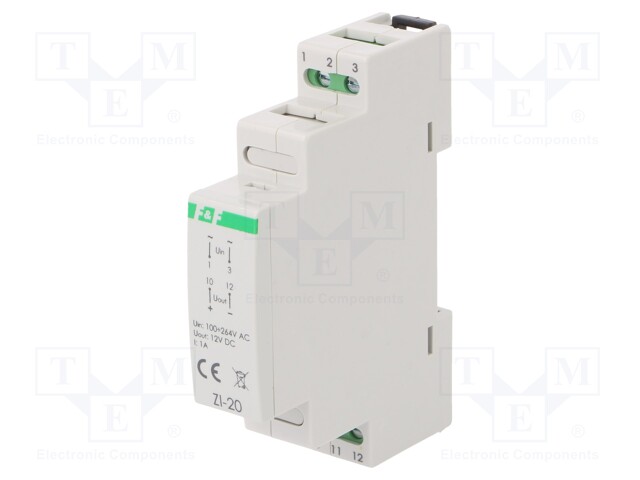 Power supply: switched-mode; 12W; 12VDC; 1A; 100÷264VAC; 80g; OUT: 1