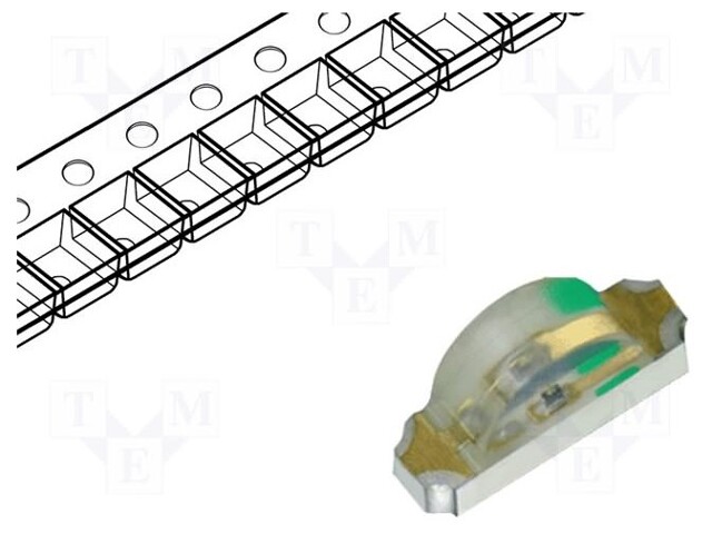 LED; SMD; 1304; green; 110÷350mcd; 3.2x1.5x1mm; 120°; 3.3÷4.1V; 20mA