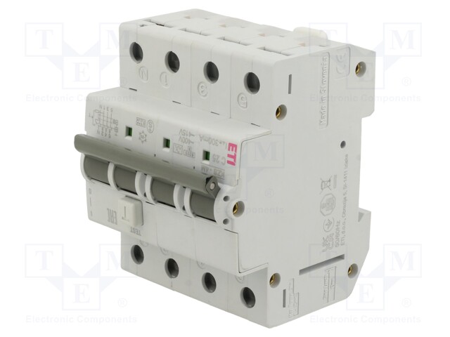 RCBO breaker; Inom: 25A; Ires: 300mA; Poles: 3+N; 230/400VAC; DIN