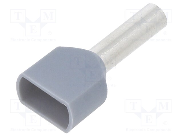 Tip: bootlace ferrule; 2.5mm2; crimped; for cable; tinned; grey