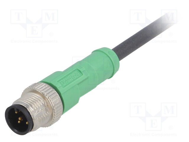 Connection lead; M12; PIN: 5; straight; 1.5m; plug; 60VAC; 4A; 60VDC