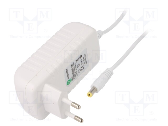 Power supply: switched-mode; 12VDC; 2.5A; Out: 5,5/2,1; 30W; 0÷40°C