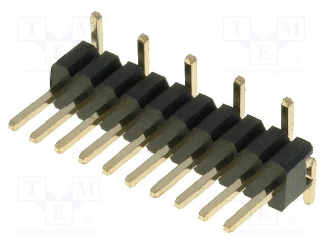 Pin header; pin strips; male; PIN: 10; vertical; 1.27mm; SMT; 1x10